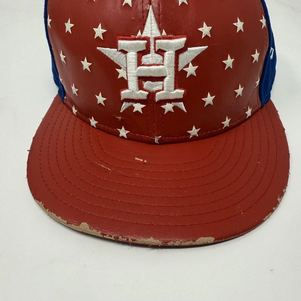 Houston Astros Hat Cap Snap Back Red Blue White Stars MLB Baseball New Era Mens